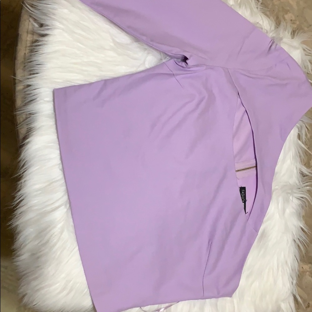 One shoulder top lavender
